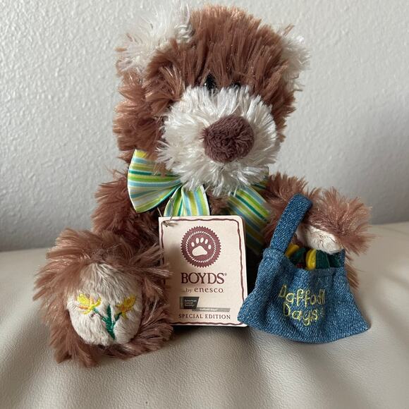 Boyds Bear American Cancer Society 8” Plush Teddy Daffodil Days - Picture 1 of 8